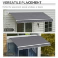thumbnail image 4 of Barara King Patio Awning Sunshade Shelter,Patio Retractable Sun Shade,12' x 10' Manual Retractable Awning Outdoor Sunshade Shelter, 4 of 11