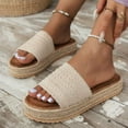 thumbnail image 2 of Mostsola Espadrilles for Women Platform Sandals Comfort Slide Sandals Footbed Slip on Shoes, 2 of 8