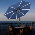 thumbnail image 2 of Yescom Parasol de Patio à Énergie Solaire 9 Pieds avec LED 8 Nervures Inclinaison Extérieure avec Manivelle, 2 of 10