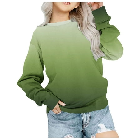 

Girls Hoodies Hoodies for Girls Cute Hoodies for Teen Girls Hoodies for Teens Girls Sweatshirt Autumn And Winter Long Sleeve Solid Color Round Neck Childrens Sweatshirt