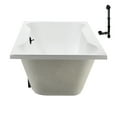 thumbnail image 6 of Streamline N-4460-766-BL 60 in. x 32 in. Acrylic Soaking Drop-In Bathtub in Glossy White, With External Drain in Matte Black, 6 of 13
