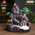 Big Backflow Incense Cones Burner Holder Village Mountain & Free Cones