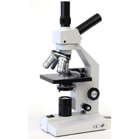 AmScope 40x-1600x Dual-View Compound Microscope with Mechanical Stage