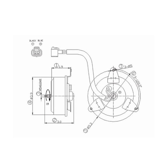 Replacement TYC 630800 Cooling Fan Motor For 2002 Mitsubishi Lancer MR464707