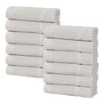 thumbnail image 2 of Superior Milo Smart Twist Cotton Medium Weight Face Towels Washcloths, Set of 12, Silver, 2 of 10
