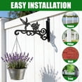 thumbnail image 6 of urorentea 4 Pack Hanging Plant Brackets, 10 inch Wall Hooks Metal Plant Hangers for Indoor & Outdoor, Heavy Duty Plant Hooks for Hanging Plants, Bird Feeder, Wind Chime, Lantern, 6 of 7