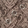 thumbnail image 6 of Chanasya Damask Pattern Luxury Brown Curtains - 63 Inch Panels with Grommets - for Living Room Windows Bedroom Kitchen Dining - Elegant Jacquard Vintage Classy Design - Room Darkening 2 Panel Set, 6 of 6