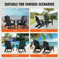 thumbnail image 7 of Outdoor 2-Pack Black Folding Adirondack Chairs, Heavy-Duty All-Weather HDPE Plastic for Deck, Fire Pit, or Porch, 7 of 7