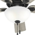 thumbnail image 2 of Hunter 52 inch Indoor Ceiling Fan with LED Light - Black Ceiling Fan with Pull Chain, For Bedroom, Living Room, or Kitchen, Standard Mount, No Remote, 5 Blades - Swanson 51738, Matte Black, 2 of 15