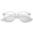 thumbnail image 2 of zeroUV Unisex Retro Keyhole Nose Bridge Clear Lens P3 Round Glasses 46mm (Clear / Clear) - 46mm, 2 of 5