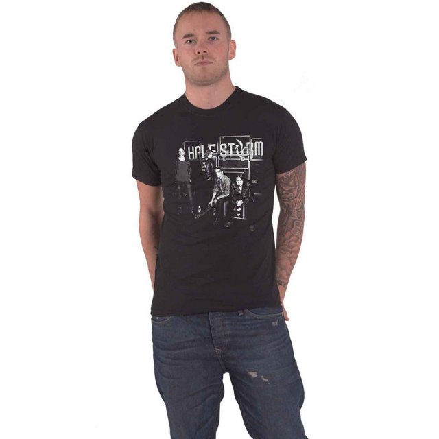 Halestorm - Camiseta Into The Wild Life Estampado en Espalda de Algodón para Adultos Unisex (Negro)
