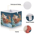thumbnail image 3 of Storage Box Foldable Storable and Easy to Assemble 11.02x11.02x11.02 Inches Open Home Storage Bins Closet Storage Bins Santa Claus and Reindeer, 3 of 8