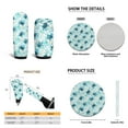 thumbnail image 6 of Yuyamidu 15 PCS Sea Turtle Car Seat Covers Set Starfish Car Floor Mats sSteering Wheel Cover Seat Belt Covers Car Coasters Gear Shift Knob Cover, Blue, 6 of 6