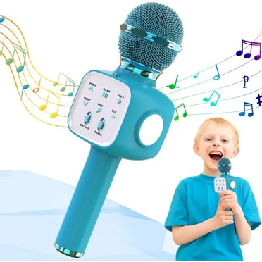 Tyethy Karaoke Microphone for Kids, Wireless Bluetooth Karaoke Microphone for Singing with Speaker Magic Voices Effects, Birthday Gifts Toys for 3 4 5 6 7 8 Years Old Girls Boys