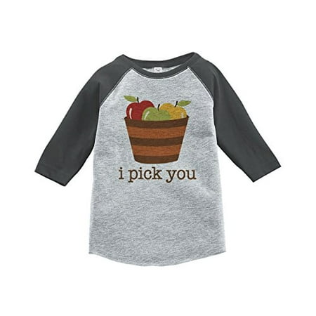 

Custom Party Shop Kid s I Pick You Thanksgiving Grey Raglan