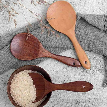 

Household Rice Spoon Solid Wood Large Lacquered Wooden Rice Spoon Kitchen Essential Food Scooping Supplies Japanese-style Wooden Spoon