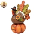 thumbnail image 3 of Decoración De Pavo De Calabaza, Estatua Decorativa De Pavo De Halloween, Escultura De Pavo De Acción De Gracias Hecha A Mano, Adorno De Calabaza De Pavo De Resina Kearding HA018751-00, 3 of 7