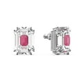 thumbnail image 2 of Swarovski Chroma earrings Pink, Rhodium plated 5600627, 2 of 5