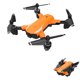 thumbnail image 2 of Dron plegable WJSXC con cámara dual HD 1080P, FPV, para principiantes, control por gestos, modo sin cabeza, cuadricóptero RC WiFi, evitación de obstáculos, color naranja, 2 of 6