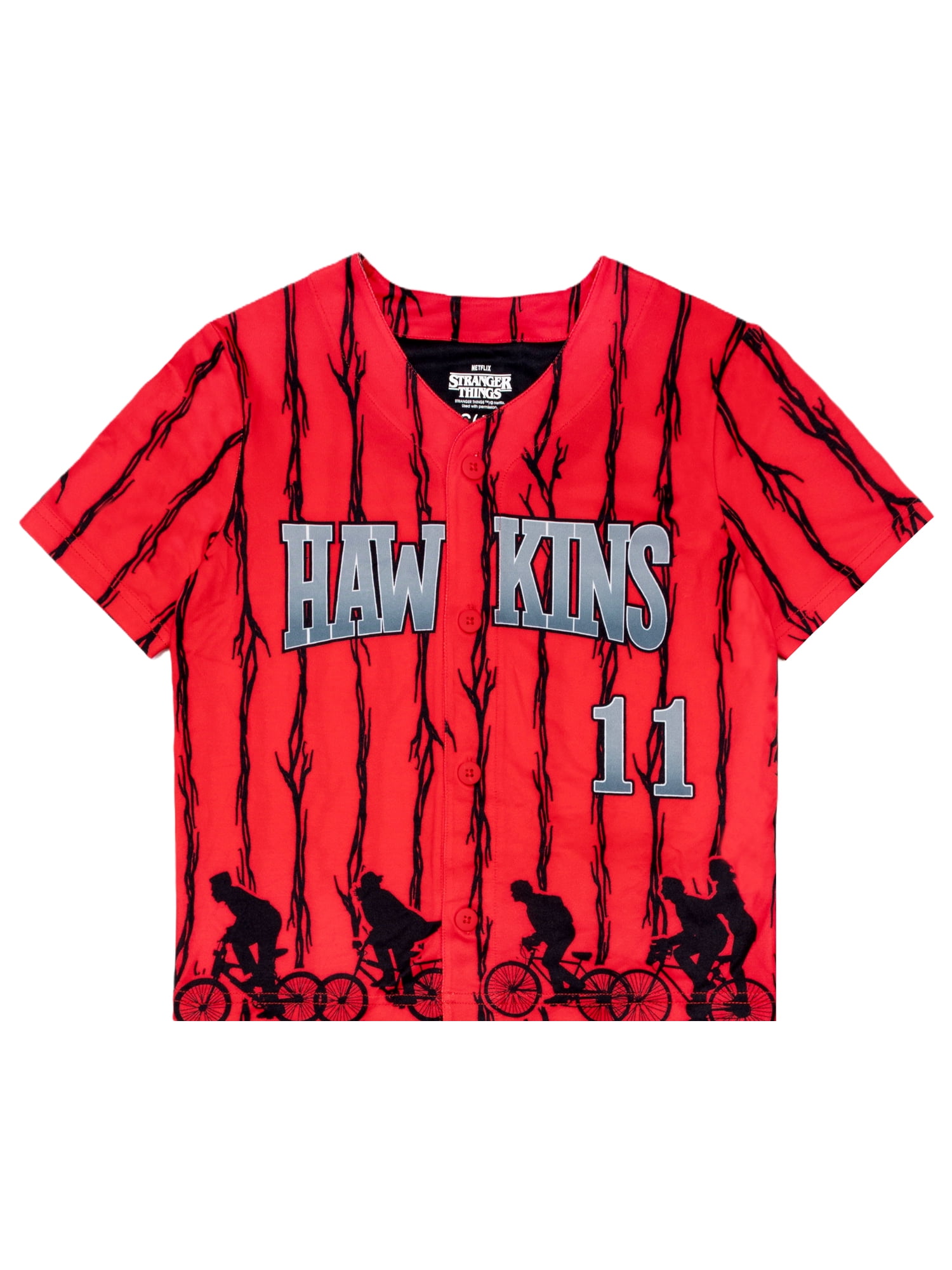 Stranger Things Boys Short Sleeve Top and Short Jersey Coat Pajama Set, 2-Piece, Sizes 4-12