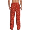 thumbnail image 3 of Uemuo Tomatoes Pattern Men's Wide Leg Palazzo Lounge Pants with Pockets Light Weight Loose Comfy Casual Pajama Pants-Large, 3 of 9