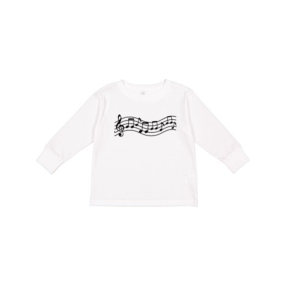 Inktastic Music Staff Musical Boys or Girls Long Sleeve Toddler T-Shirt