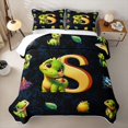 thumbnail image 2 of Homewish Dinosaur Quilt Full for Boys Girls, Dino Letter S Full Bedspread Sets, 2 of 7