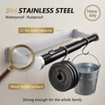 thumbnail image 4 of Under Cabinet Toilet Paper Towel Holder, Heavy Duty Stainless Steel Wall Mount Rack, Fits Jumbo Rolls, Adhesive or Screw Installation, Silver, 4 of 14