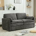 thumbnail image 7 of Euroco Modern Chenille Loveseat Sofa with Double-Layered Cushions, Ergonomic Armrests & Detachable Lumbar Pillows, Upholstered 2-Seater Couch for Living Room or Office, 7 of 7
