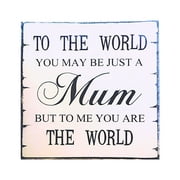 Gongxipen Mother's Day Shabby Vintage Chic Wall Plaque Sign Gift for Mom
