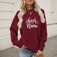 thumbnail image 2 of NinXxx Women's Casual Print Hooded Pullover with Pocket Sweatshirt S, 2 of 4