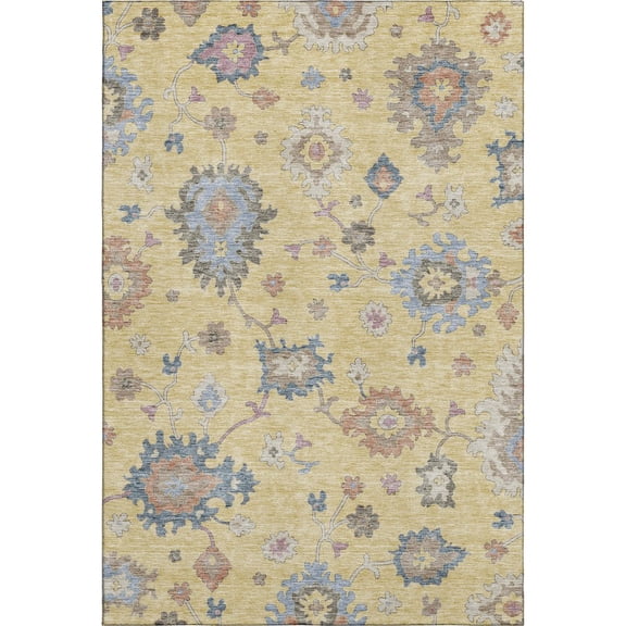 Dalyn Rugs Premium Machine Washable Mayfield AMF1218 Gold 2'6" x 3'10" Rug