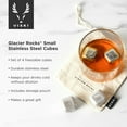 thumbnail image 2 of Viski Glacier Rocks Small Stainless Steel Ice Cubes, Bar Gifts, Set of 4, 2 of 5