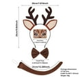 thumbnail image 4 of FYEGRE Deer Headband For Kids Festive Holiday Party Outfit With Elegant Bow Tie And Detachable Tail Piece Coffee One Size, 4 of 8