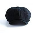 thumbnail image 3 of Breathable Mens Newsboy Hat Soft 8 Octagonal Flat Caps Panels Spring Summer Beanie Slouch Headwear for Fall Travel Spring Black 4XL, 3 of 8