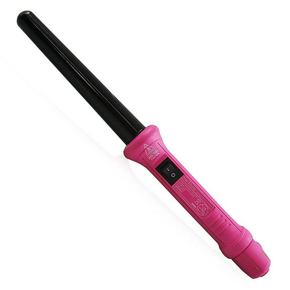herstyler grande curls tourmaline curling iron, dual voltage, 18/ 25 mm, hot pink