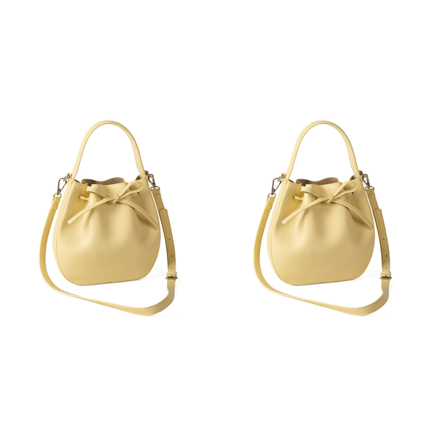 Bolso Tipo Cubo PU para Mujer Mano A La Gran Capacidad Hobo Elegante () Amarillo