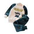 thumbnail image 1 of Conjunto de pijamas gruesos de franela para bebé, niño y niña, ropa de dormir cálida con dibujos animados, Suit1-6Y de casa para otoño e invierno, 2023, 1 of 4