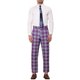thumbnail image 2 of Pantalones de traje de cuadros para hombre Inspire Chic, con frente plano y cintura elástica, cuadros, 38, púrpura, 2 of 7