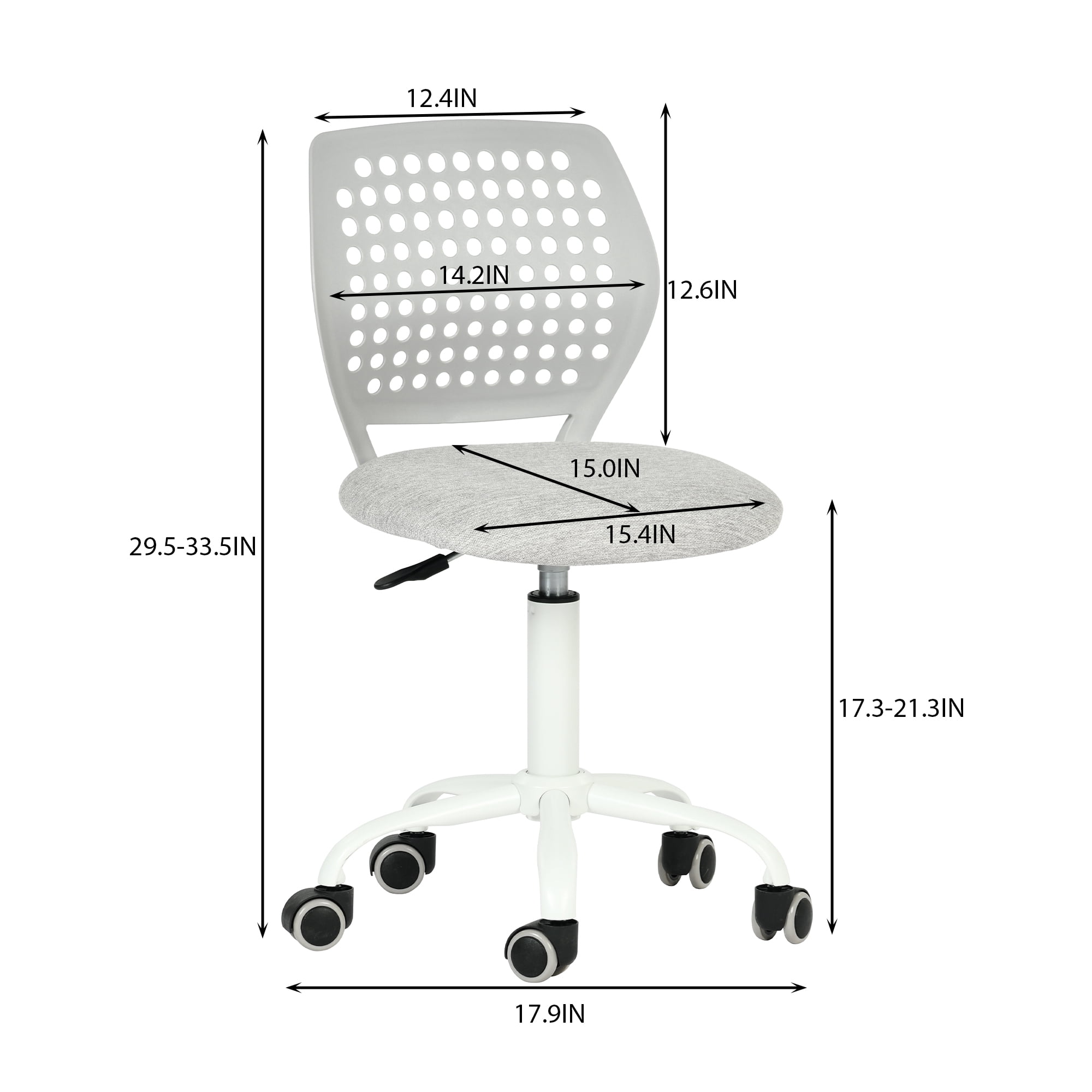 Ergonomic Desk Chair, 360° Swivel Height Adjustable Rolling Office Chair with Comfort Backrest for Home Office Study