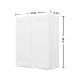 thumbnail image 2 of Furinno Shaker Wall Kitchen Cabinet 2-Doors-2 Shelves, Ready to Assemble, 12 D x 30 W x 36 H, White, 2 of 8