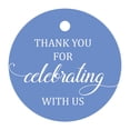 thumbnail image 1 of 100 Pcs Personalized Round Paper Tags - Thank You For Celebrating With Us Wedding Favor Gift Hang Tags Circle, 1 of 1