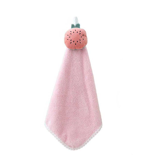 Bewildely Inodoro Animal Toalla de mano Cocina Adorable Toallas para colgar en la pared Absorbente de agua Paño de cocina Hogar Sandía Type2 NO2