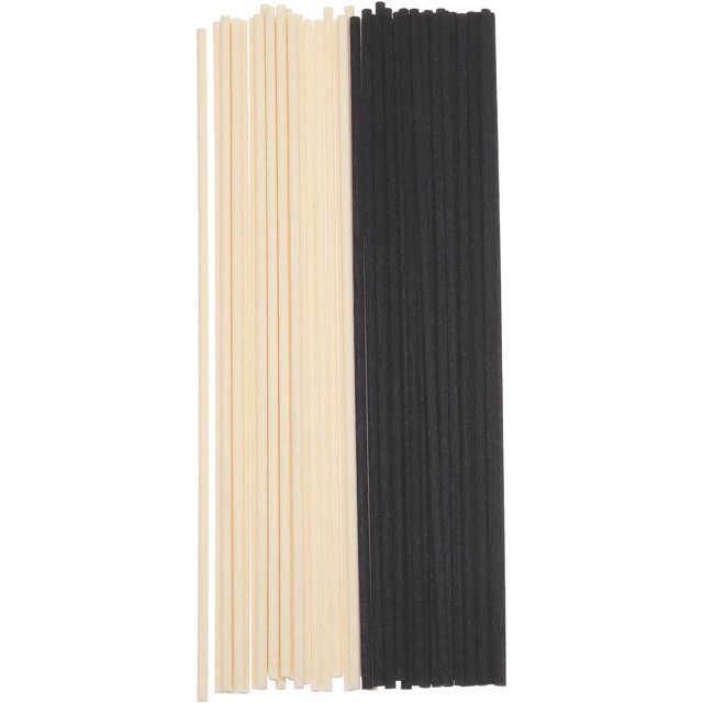 uxcell 100Pcs Reed Diffuser Sticks Set, Fiber Fragrance Flower Reed Diffuser Replacement Refill Sticks Flower Decor for Home, Hotel, Office (Black Wood)