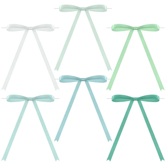 Lazos de satén de color verde Canlierr, 72 unidades, 12 x 18 cm