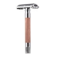 thumbnail image 1 of Graflsoa Rotating Handle Diamond-Pattern Safety Razor for Men - Barber-Grade Shaving Tool, No Blades Included, Rose Gold Finish, 1 of 6
