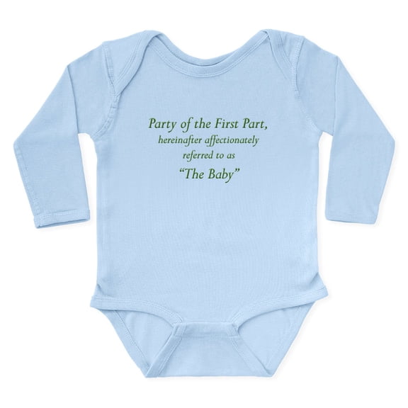CafePress - Party Of The First Part Body Suit - Long Sleeve Cotton Baby Bodysuit