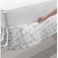 thumbnail image 2 of Airplane Bed Skirt, Restful Night Theme Pattern with Sleeping Crescent Moon Stars Fox Pilot, Elastic Bedskirt Dust Ruffle Wrap Around for Bedding Decor, 4 Sizes, Black White, by Ambesonne, 2 of 2
