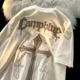 thumbnail image 2 of Camisetas de manga corta con estampado de cruces de calle de estilo puro algodón para mujer, marca de moda, versátiles, holgadas, adelgazantes, capa base, 2 of 4