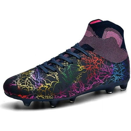 

Womens High Top Lightweight Soccer Cleats Mens Comfy Football Boots Spikes Shoes Training Sports Sneakers